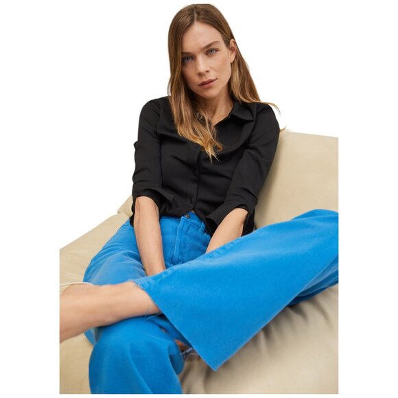 Mango Blue Flare & Wide Leg Jeans - Picture 10 of 13